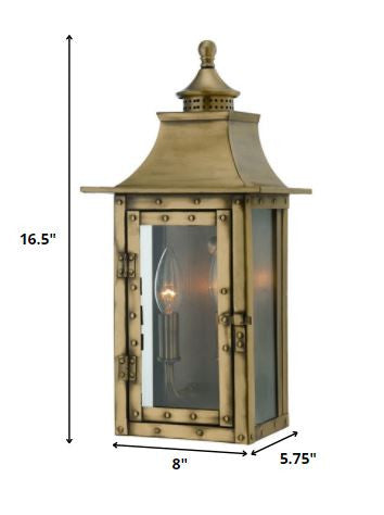St. Charles 2-Light Aged Brass Wall Light HomeRoots
