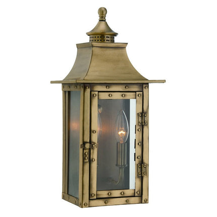 St. Charles 2-Light Aged Brass Wall Light HomeRoots