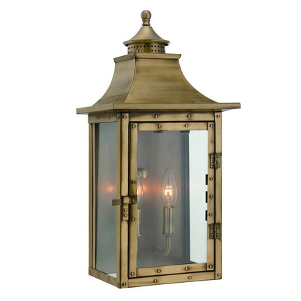 St. Charles 2-Light Aged Brass Wall Light HomeRoots