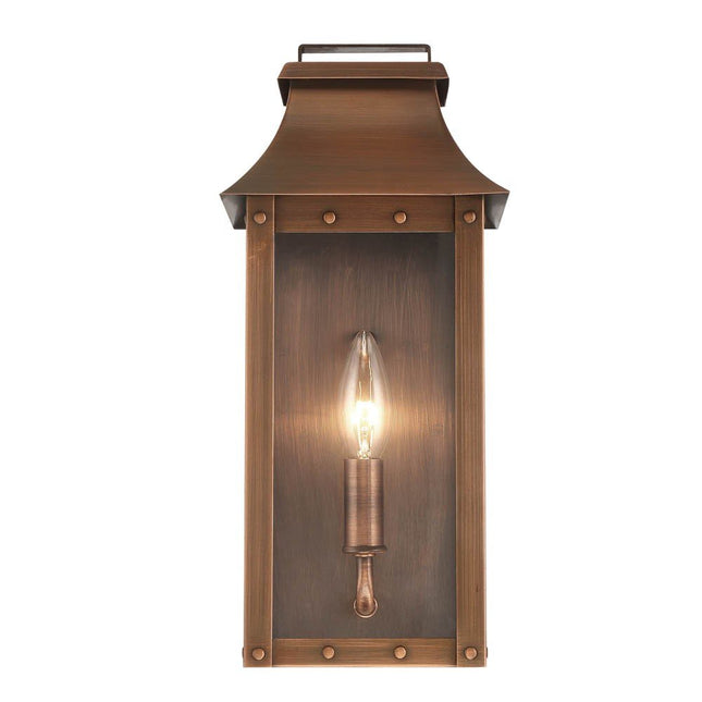 Manchester 1-Light Copper Patina Pocket Wall Light HomeRoots