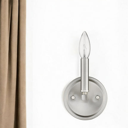 One Light Silver Wall Sconce HomeRoots