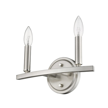 7" Silver Metal Vanity Flush Mounted Sconce HomeRoots