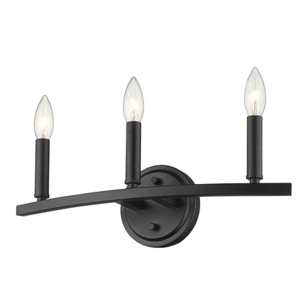 7" Black Metal Vanity Flush Mounted Sconce HomeRoots