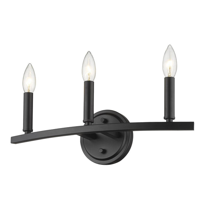 7" Black Metal Vanity Flush Mounted Sconce HomeRoots