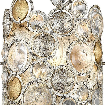Vitozzi 1-Light Antique Silver Leaf Sconce HomeRoots