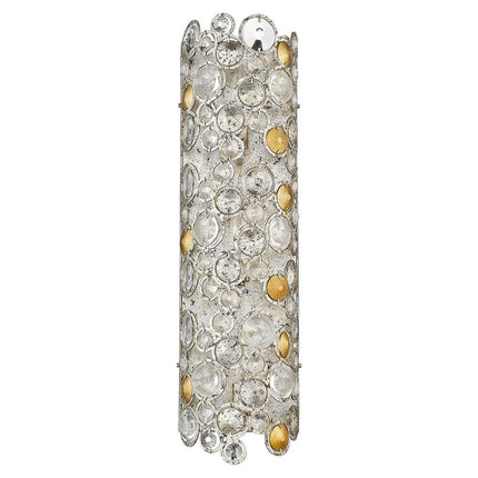 Vitozzi 3-Light Antique Silver Leaf Sconce HomeRoots