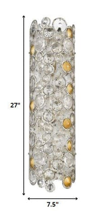 Vitozzi 3-Light Antique Silver Leaf Sconce HomeRoots