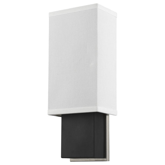 Rectangular Wall Sconce with Linen Fabric Shade HomeRoots