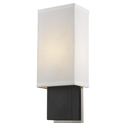 Rectangular Wall Sconce with Linen Fabric Shade HomeRoots