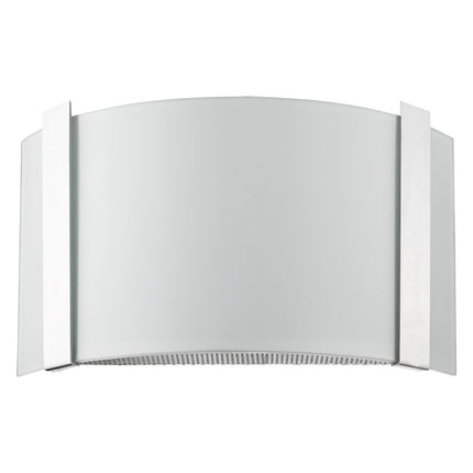Polished Chrome Wall Sconce with Frosted Glass Shade HomeRoots