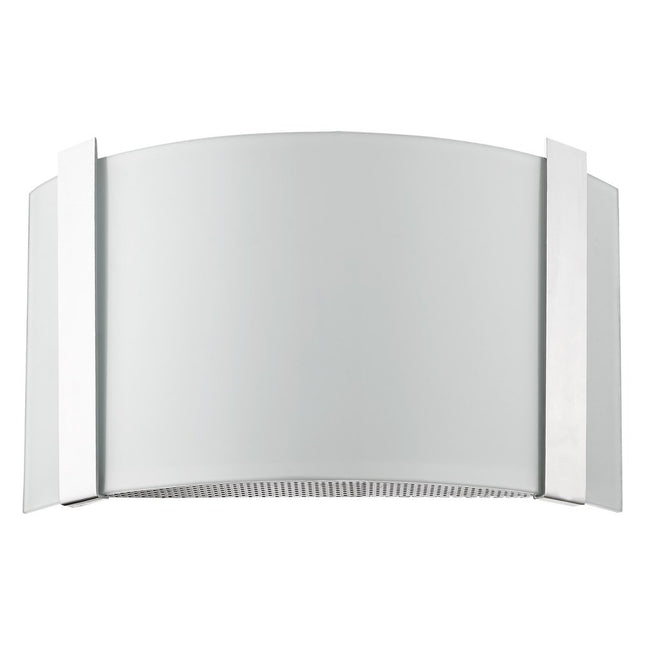 Polished Chrome Wall Sconce with Frosted Glass Shade HomeRoots