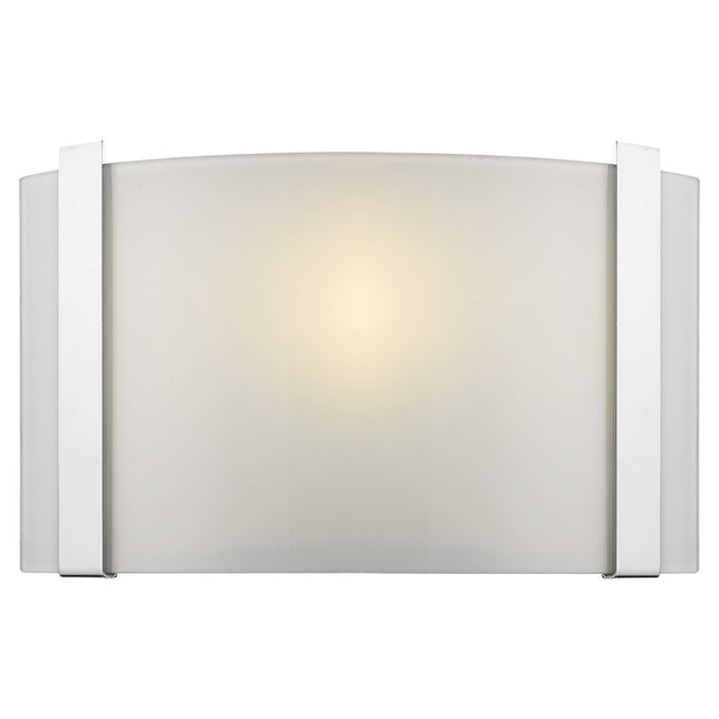 Polished Chrome Wall Sconce with Frosted Glass Shade HomeRoots
