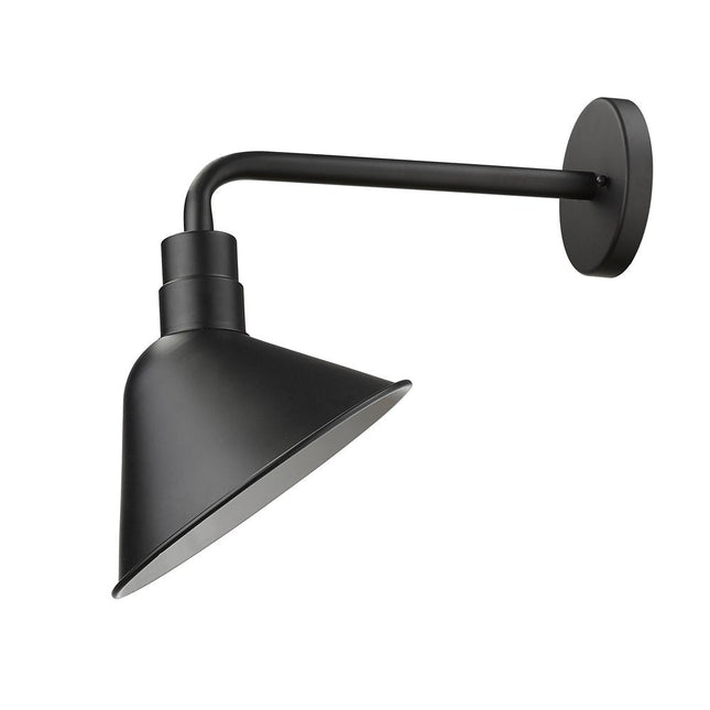Fuller 1-Light Matte Black Wall Light HomeRoots