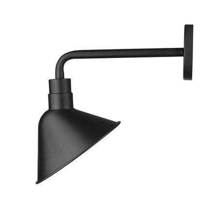 Fuller 1-Light Matte Black Wall Light HomeRoots