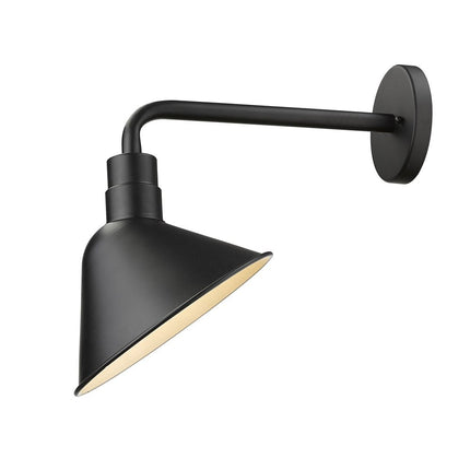 Fuller 1-Light Matte Black Wall Light HomeRoots