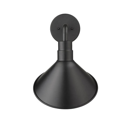 Fuller 1-Light Matte Black Wall Light HomeRoots