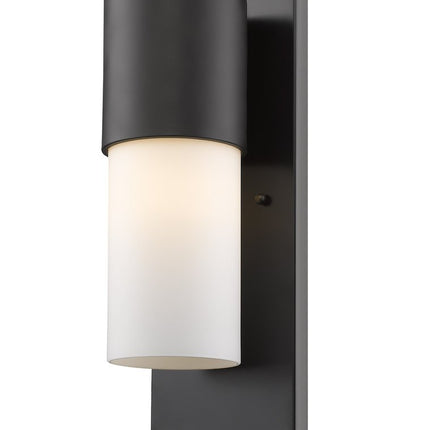 Contemporary Antique Bronze and White Wall Light HomeRoots