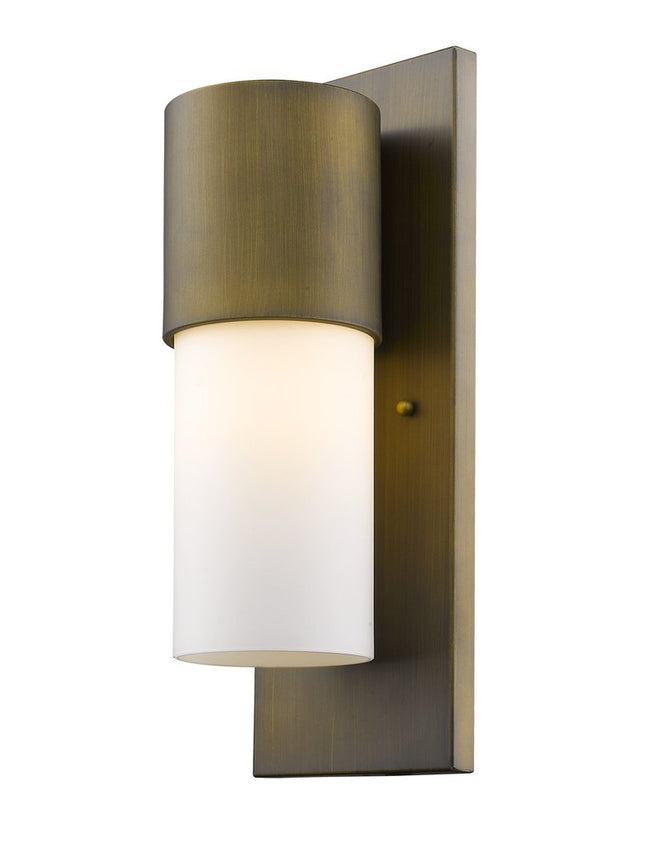Contemporary Brushed Gold and White Wall Light HomeRoots