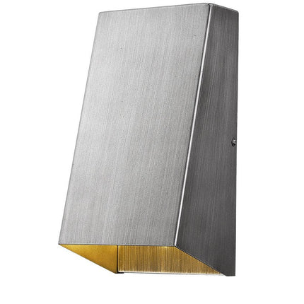 Brushed Silver Geometric Wall Sconce HomeRoots