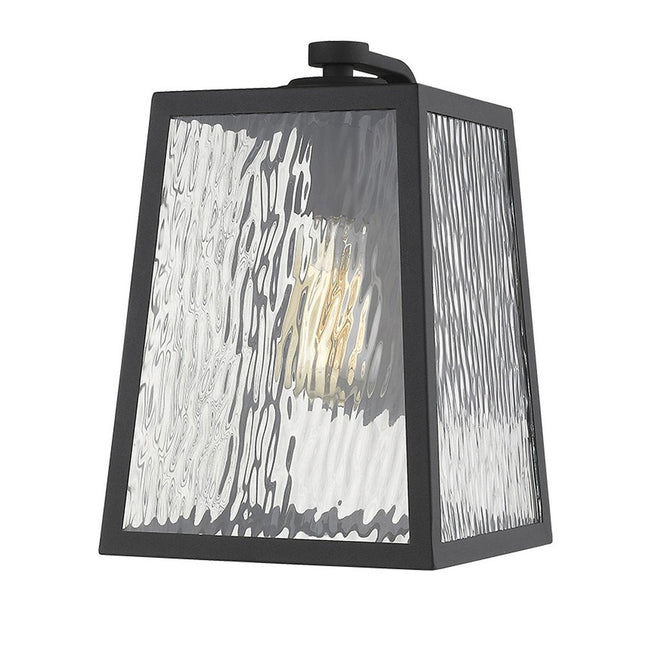 Hirche 1-Light Matte Black Wall Light HomeRoots