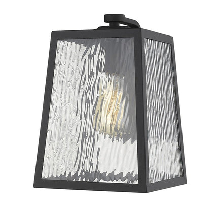 Hirche 1-Light Matte Black Wall Light HomeRoots