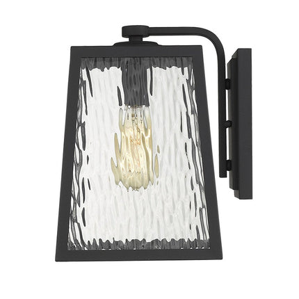 Hirche 1-Light Matte Black Wall Light HomeRoots