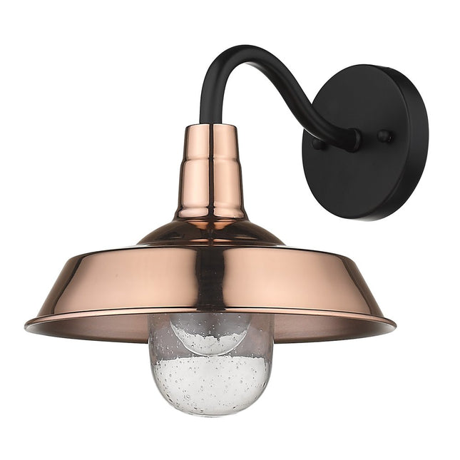 Shiny Copper Shallow Plate Shape Wall Light HomeRoots