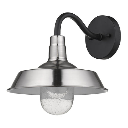 Silver Shallow Plate Shape Wall Light HomeRoots