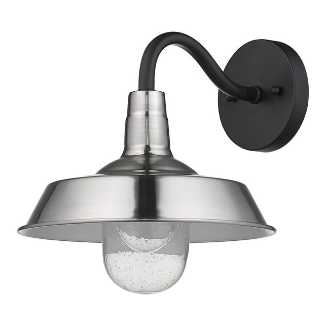 Silver Shallow Plate Shape Wall Light HomeRoots