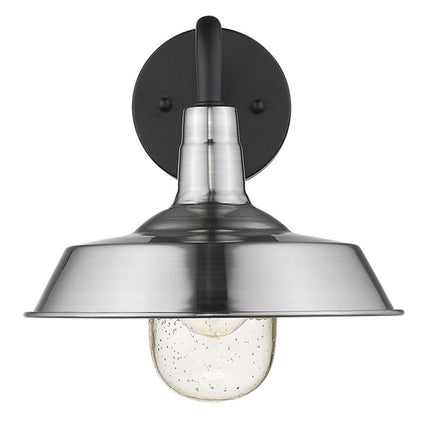 Silver Shallow Plate Shape Wall Light HomeRoots