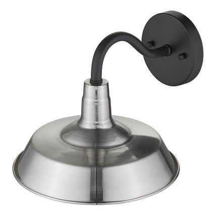 Silver Shallow Plate Shape Wall Light HomeRoots