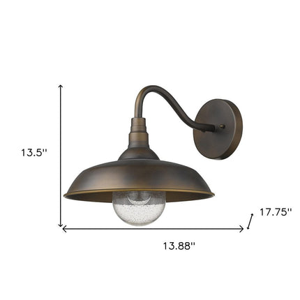 Burry 1-Light Oil-Rubbed Bronze Wall Light HomeRoots