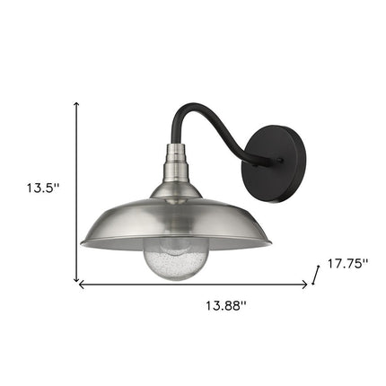 Burry 1-Light Satin Nickel Wall Light HomeRoots