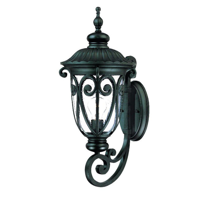 Naples 1-Light Matte Black Wall Light HomeRoots