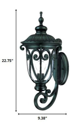 Naples 1-Light Matte Black Wall Light HomeRoots
