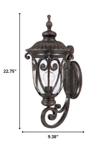 Naples 1-Light Marbelized Mahogany Wall Light HomeRoots