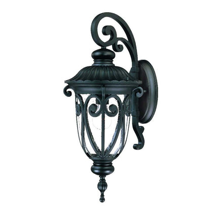 Naples 1-Light Matte Black Wall Light HomeRoots
