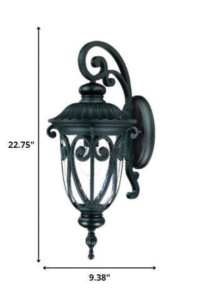Naples 1-Light Matte Black Wall Light HomeRoots