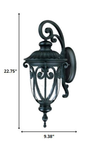 Naples 1-Light Matte Black Wall Light HomeRoots