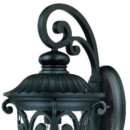 Naples 1-Light Matte Black Wall Light HomeRoots