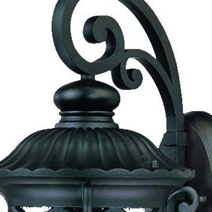 Naples 1-Light Matte Black Wall Light HomeRoots