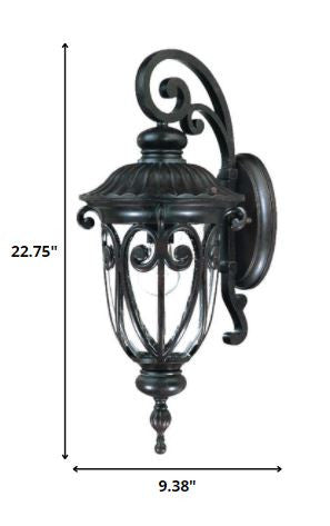 Naples 1-Light Marbelized Mahogany Wall Light HomeRoots