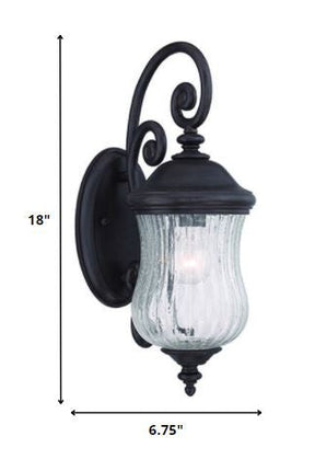 Matte Black Urn Shaped Wall Light HomeRoots