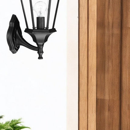 Matte Black Swing Arm Lantern Wall Light HomeRoots
