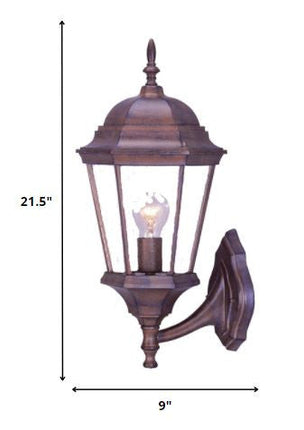 Dark Brown Swing Arm Lantern Wall Light HomeRoots