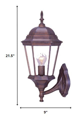 Dark Brown Swing Arm Lantern Wall Light HomeRoots