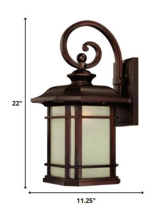 Somerset 1-Light Architectural Bronze Wall Light HomeRoots