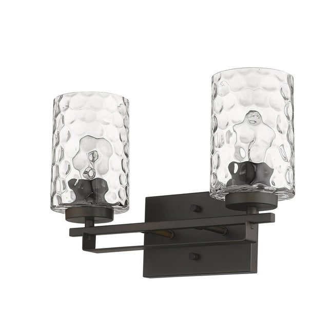 10" Black And Clear Metal Vanity Flush Mounted Sconce HomeRoots