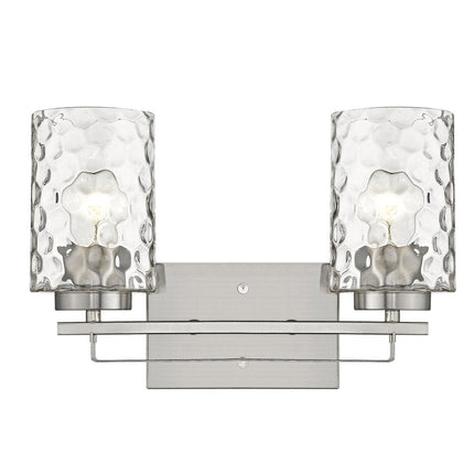 10" Silver And Clear Metal Vanity Flush Mounted Sconce HomeRoots