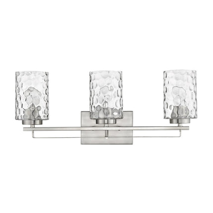 10" Silver And Clear Metal and Glass Vanity Flush Mounted Sconce